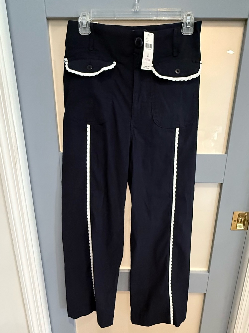 Anthropologie NWT Maeve Colette Flap Pocket Wide-Leg pants Women’s 27